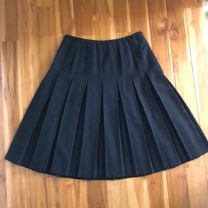 Hugo Buscati pleated wool blend midi skirt